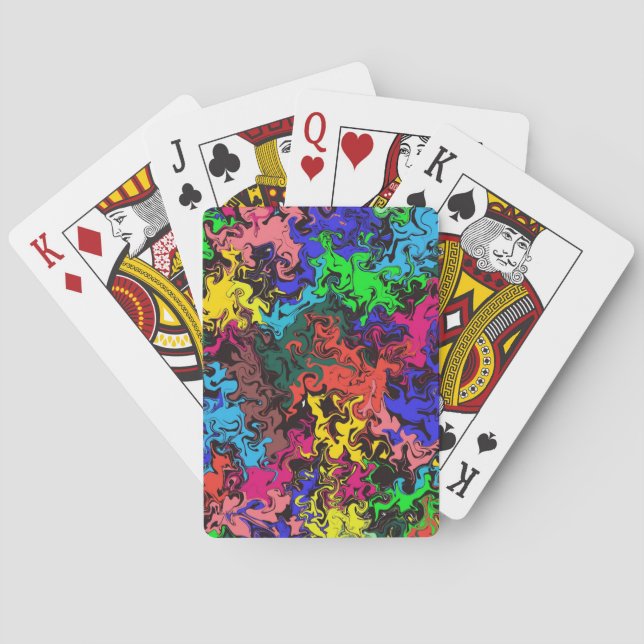Abstract Colorful Twirly /  Poker Cards (Back)