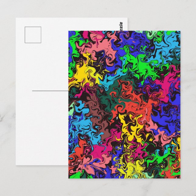 Abstract Colorful Twirly /  Postcard (Front/Back)