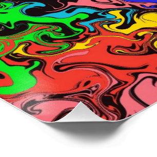 Abstract Colorful Twirly / Poster