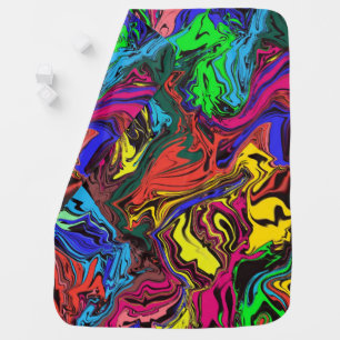 Abstract Colorful Twirly / Pushed / Baby Blanket