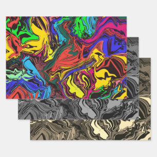 Abstract Colorful Twirly / Pushed / Filters Wrapping Paper Sheets