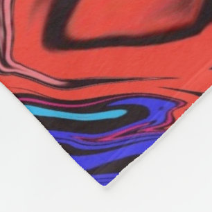Abstract Colorful Twirly / Pushed / Fleece Blanket