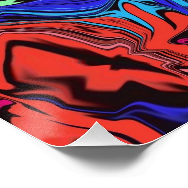 Abstract Colorful Twirly / Pushed /  Poster (Corner)