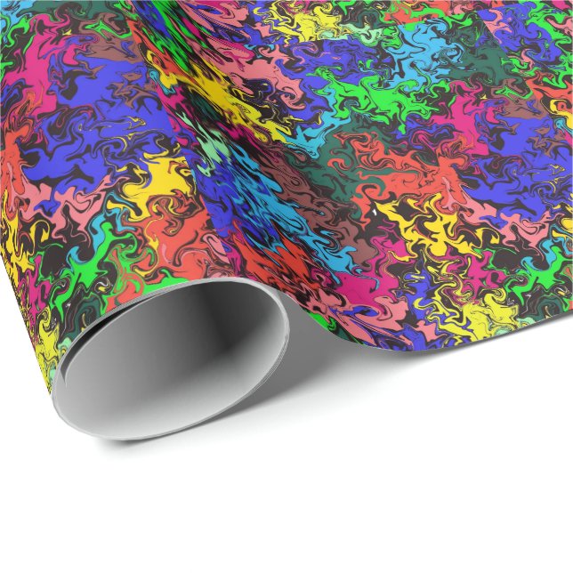 Abstract Colorful Twirly /  Wrapping Paper (Roll Corner)