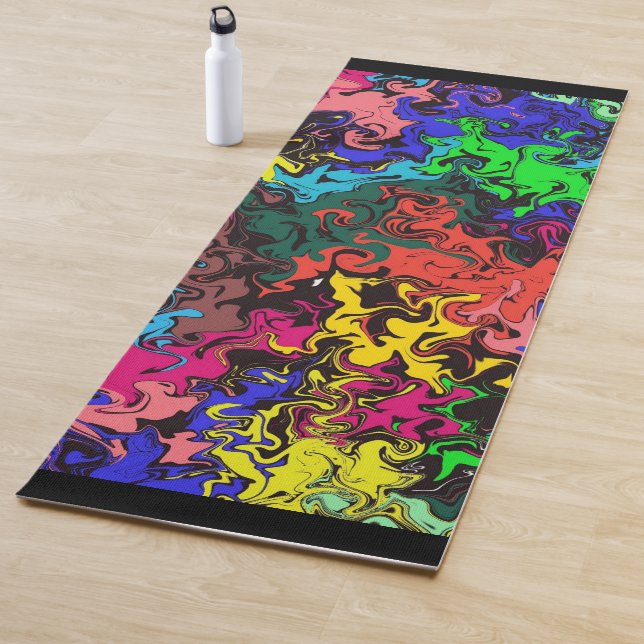 Abstract Colorful Twirly /  Yoga Mat (In Situ)