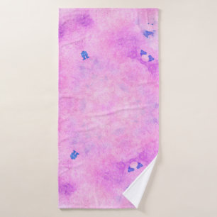 Abstract colorful watercolor. Digital art painting Bath Towel