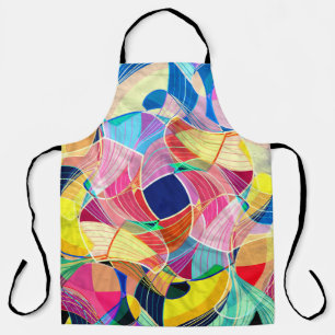 Abstract colorful watercolor, fantastic background apron