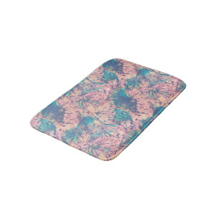 Abstract Colorful Watercolor Floral Pattern Bath Mat