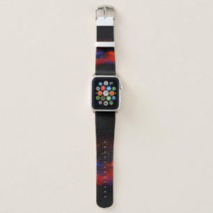 Abstract Colorful watercolor painting background, Apple Watch Band