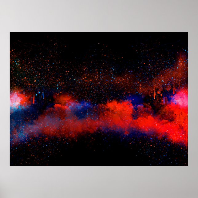 Abstract Colorful watercolor painting background,  Poster (Front)