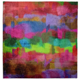 Abstract Colorful Watercolor Pattern Napkin