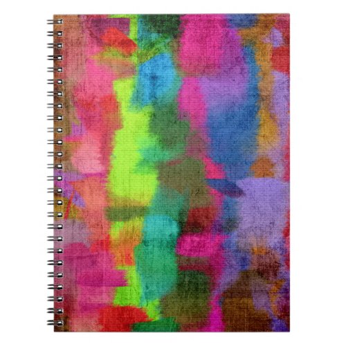 Abstract Colorful Watercolor Pattern Notebook