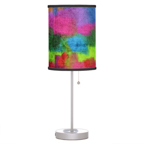 Abstract Colorful Watercolor Pattern Table Lamp