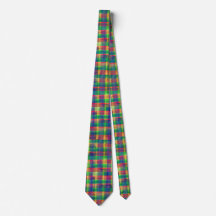 Abstract Colorful Watercolor Plaid Pattern
