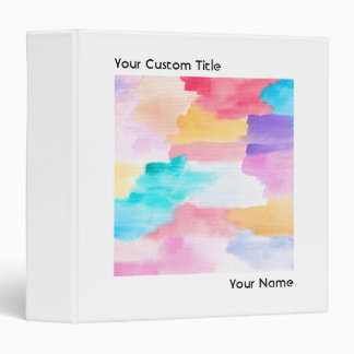 Abstract colorful watercolor texture binder