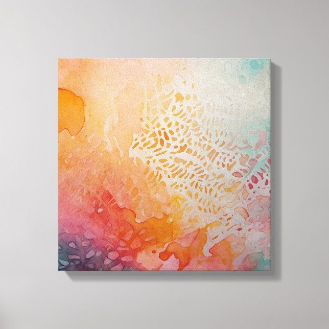 Abstract Colorful Watercolor wall art (Front)