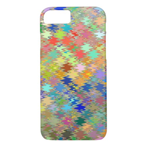 Abstract Colorful Wave Pattern iPhone 87 Case