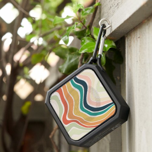 Abstract Colorful Wavy Pattern Bluetooth Speaker
