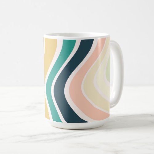 Abstract Colorful Wavy Pattern Coffee Mug