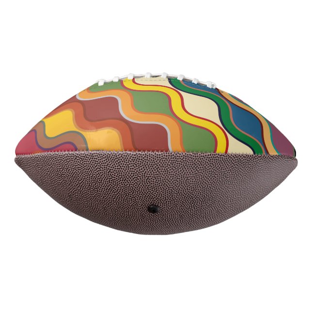 Abstract Colorful wavy Stripes Football (Rotated 270)