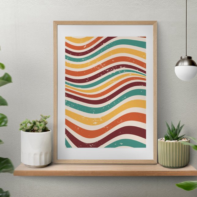 Abstract colorful wavy stripes poster (Creator Uploaded)