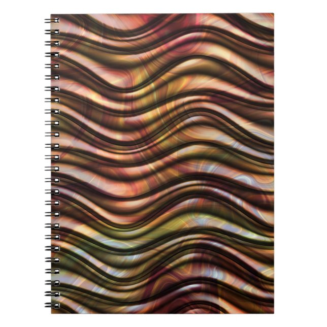Abstract Colorful Wavy Texture Notebook (Front)