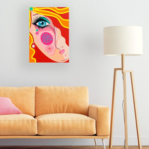 Abstract Colorful Whimsical Artsy Face Eye Acrylic Print
