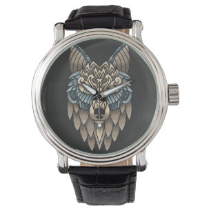 Abstract Colorful Wolf Watch