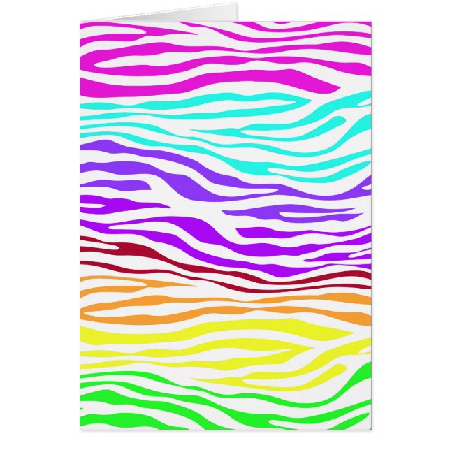 Abstract Colorful Zebra Stripes Cards (Front)