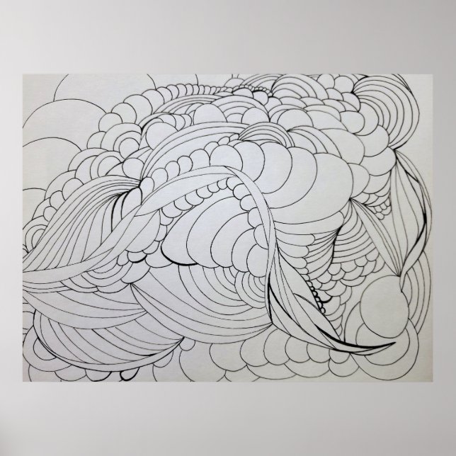 Abstract Coloring Page Poster (Front)