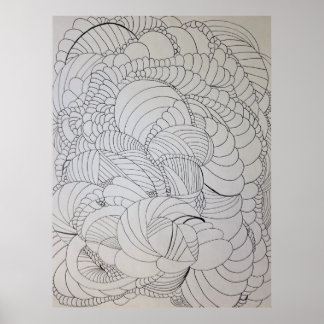 Abstract Coloring Page Poster