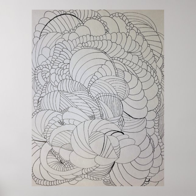 Abstract Coloring Page Poster (Front)