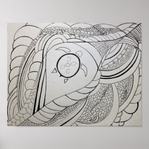 Abstract Coloring Page Poster