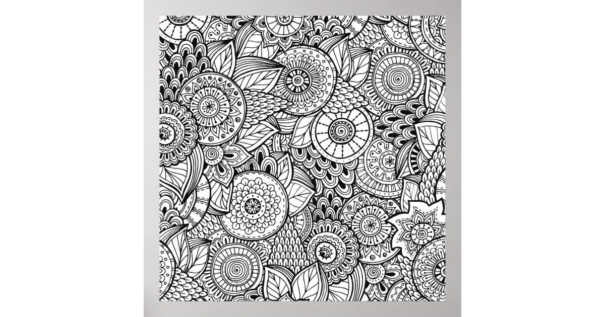Abstract coloring Poster | Zazzle