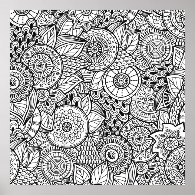Abstract coloring Poster | Zazzle