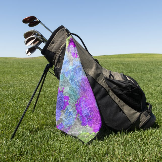Abstract Colors 2 Golf Towel (Green)