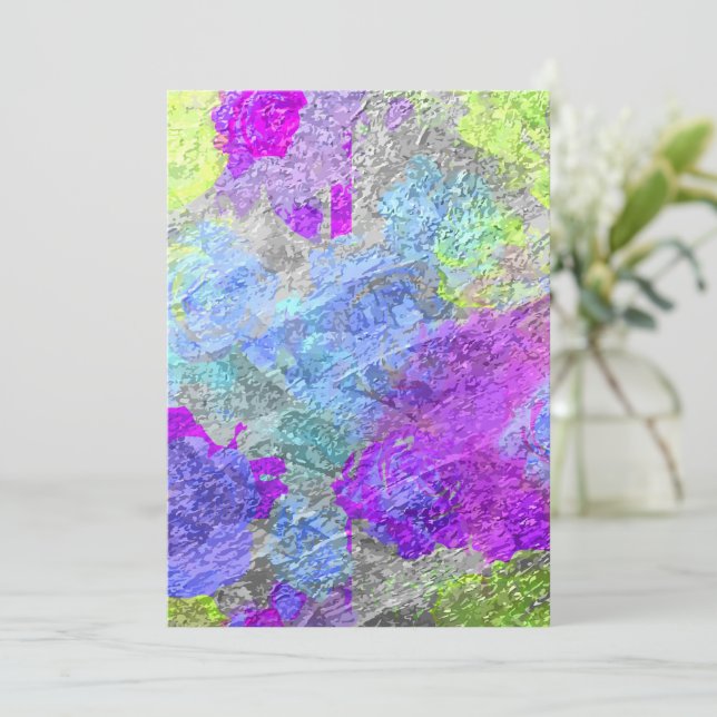 Abstract Colors 2 Thank You Card (Standing Front)