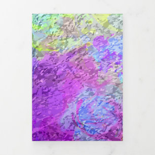 Abstract Colors 2 Tri-Fold Holiday Card