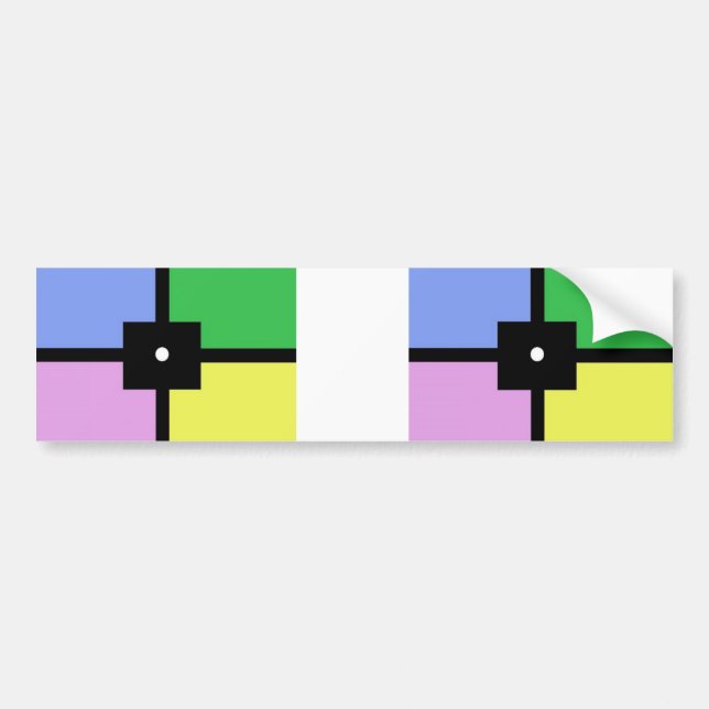 Abstract colors bumper sticker (Front)