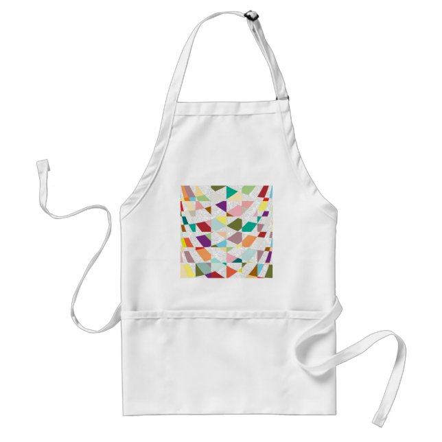 Abstract Colors Damask Adult Apron (Front)