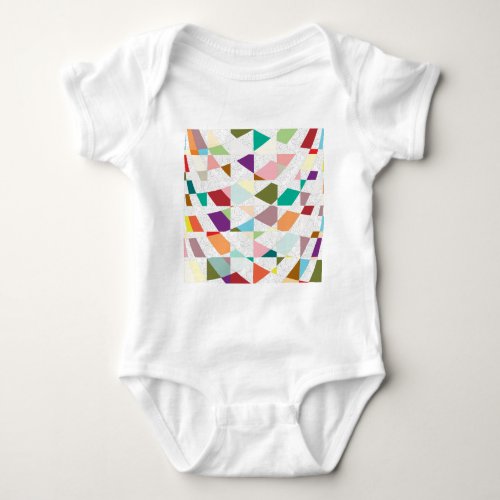 Abstract Colors Damask Baby Bodysuit