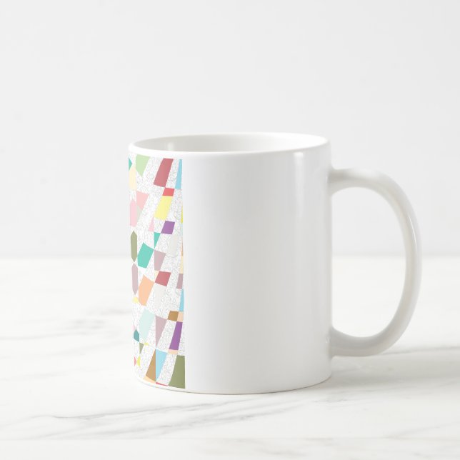 Abstract Colors Damask Coffee Mug (Right)