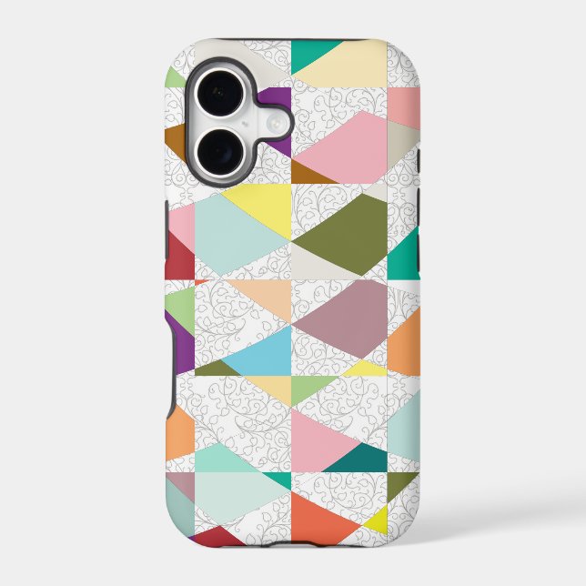 Abstract Colors Damask Iphone Case (Back)