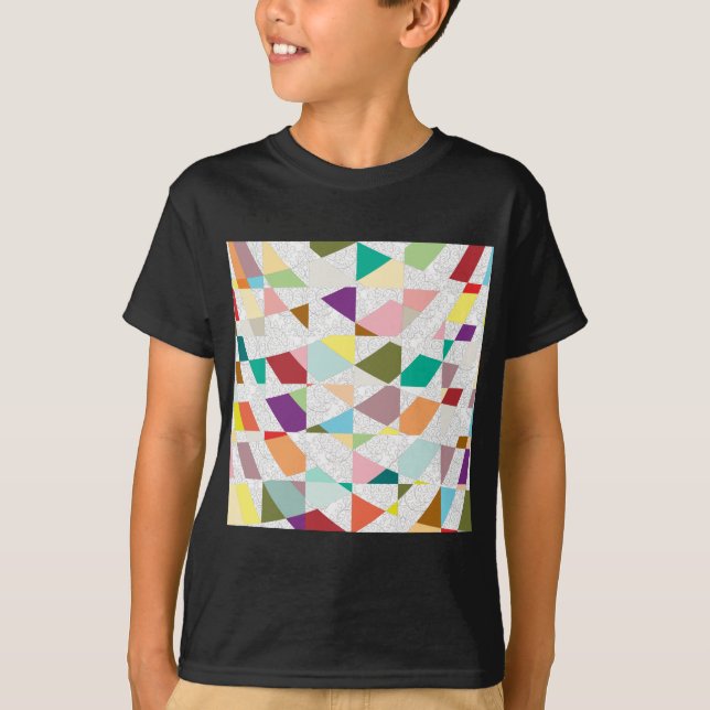 Abstract Colors Damask T-Shirt (Front)