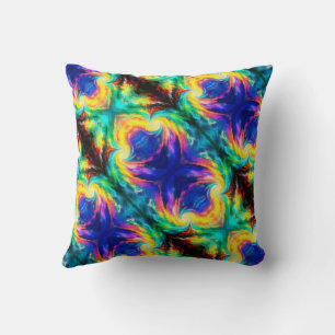 Abstract Colors + Design on a Sofa Bed Chair Throw Pillow