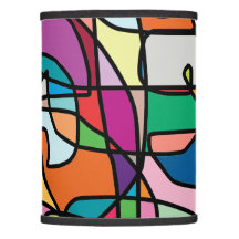 Abstract Colors Doodle Lamp Shade