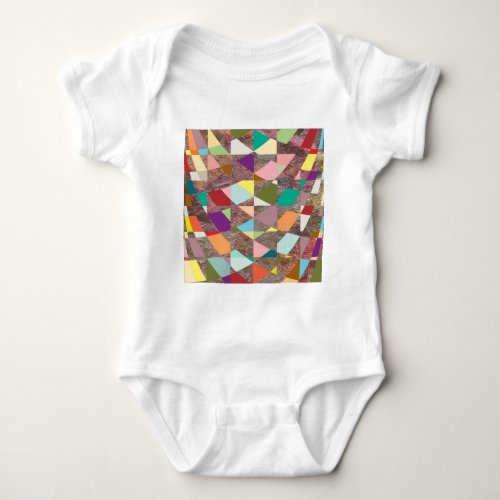 Abstract Colors Glitter Baby Bodysuit