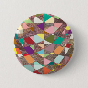 Abstract Colors Glitter Button