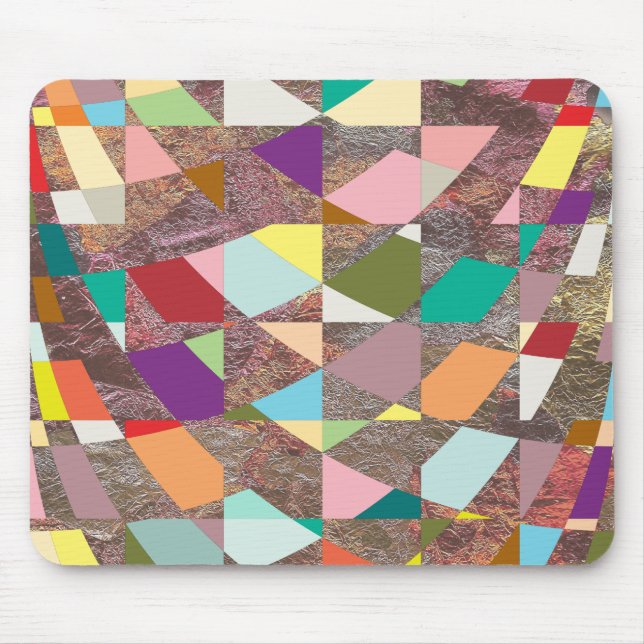 Abstract Colors Glitter Mouse Pad (Front)