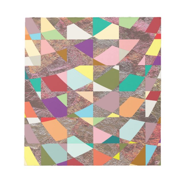 Abstract Colors Glitter Scrapbook Paper Notepad (Front)